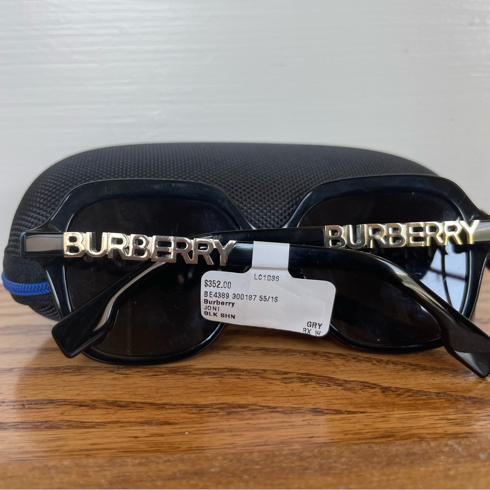 Burberry Black Sunglasses with Gold Accents